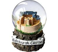 I LUV LTD Scottish Waterball Small Snow Globe with Edinburgh Castle Design, Resin Figurine and Moulded Base