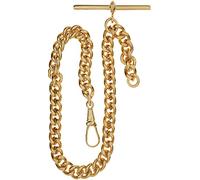 I LUV LTD Single Albert Chain for Pocket Watch - Heavyweight Rolled Gold Finish