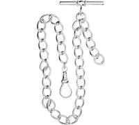 I LUV LTD Single Albert Chain for Pocket Watch - Large Link Sterling Silver - Gents Gift