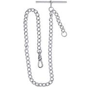 I LUV LTD Single Albert Chain for Pocket Watch - Sterling Silver - Gift Gents