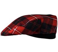 I LUV LTD Tartan Design Flat Cap Cunningham Modern Tartan Mens and Womens One Size Elasticated Band Comfort Fit Scottish Made