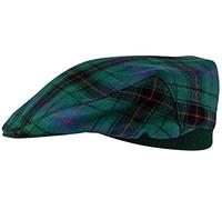 I LUV LTD Tartan Design Flat Cap Davidson Ancient Tartan Mens and Womens One Size Elasticated Band Comfort Fit Scottish Made
