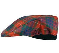 I LUV LTD Tartan Design Flat Cap Fraser Dress Ancient Tartan Mens and Womens One Size Elasticated Band Comfort Fit Scottish Made