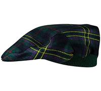 I LUV LTD Tartan Design Flat Cap Kennedy Modern Tartan Mens and Womens One Size Elasticated Band Comfort Fit Scottish Made