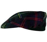 I LUV LTD Tartan Design Flat Cap Malcolm Modern Tartan Mens and Womens One Size Elasticated Band Comfort Fit Scottish Made