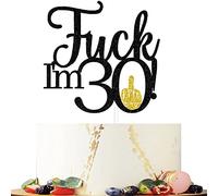 I’m 30 Years Old Birthday Cake Topper,Hello 30,Cheers to 30 Years Party Decor,Legend Since 1994,Happy Thirty Birthday Anniversary Party Decor Supplies Black & Gold