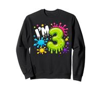 I’m 3rd Birthday Slime Theme Party Three Year Old Sweatshirt