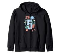 I´m 5 Years Old Whale Shark Sea Animals Birthday Zip Hoodie