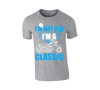 I m a Classic T-Shirt Mens Funny Not Old Vintage Motorcycle Design Bikers Retro Cool Graphic Dad Rider Style Gift Tee Lifestyle Heather Grey - XL