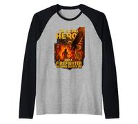 I’m a Dad Hero and a Firefighter Nothing Scares Me Shirt Raglan Baseball Tee