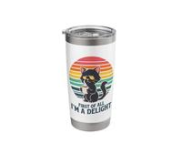 I’m A Delight Grumpy Coffee Morning Caffeine Lover Cat Stainless Steel Insulated Tumbler