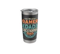 I’m a Gamer Dad Like a Normal Dad Only Much Cooler Funny Stainless Steel Insulated Tumbler