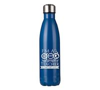 I’m a Geography Teacher, I Can’t Get Lost, Teacher Appreciation Thank You Gift Idea for Teaching Assistant, Teacher Retirement, 500 ML Double Walled Insulated Stainless Steel Bottle. (Dark Blue)