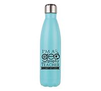 I’m a Geography Teacher, I Can’t Get Lost, Teacher Appreciation Thank You Gift Idea for Teaching Assistant, Retirement, 500 ML Double Walled Insulated Stainless Steel Bottle. (Matt Mint Green)