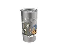 I’m A Nightmare Before Coffee! Grim Reaper Raven Halloween Stainless Steel Insulated Tumbler