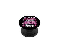 I’m A Project That Keeps Jesus Busy Leopard Christian Womens PopSockets Adhesive PopGrip