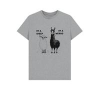 I’m a Sheep I’m a Weirdo T-Shirt Quirky Parody Meme Tee, Funny Parody Meme T-Shirt - I’m a Sheep I’m a Weirdo Graphic Tee - Novelty Humor Gift Athletic Grey