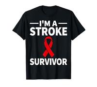 I’m A Stroke Survivor Awareness Red Ribbon Pride T-Shirt