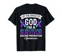 I’m A Survivor Suicide Prevention Teal & Purple Ribbon Gifts T-Shirt