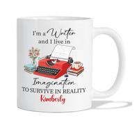 I m A Writer Live In Imagination To Survive | Customised Coffee Mug | 11 OZ
