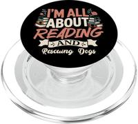 I’m All About Reading and Dog Rescue | Book & Pet Humor PopSockets PopGrip for MagSafe