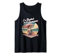 I’m Booked for The Summer Retro Beach Reading Tank Top