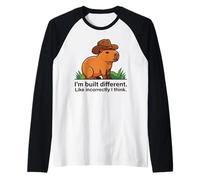 I’m Built A Bit Different Like Incorrectly I Think Capybara Raglan Baseball Tee