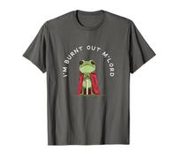 I’m Burnt Out M’Lord Funny Medieval Grumpy Frog Office Meme T-Shirt