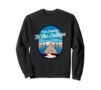 I’m Coming To The Cottage Retro Geometric Outdoors Sweatshirt