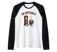 I’m Crotchety Clock Cat Mouse Cranky Ill Temper Annoying Fun Raglan Baseball Tee