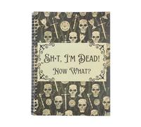 I’m Dead Now What - Funny End of Life Planner UK Workbook & Organizer | Final Wishes Planner with Crucial Info for Loved Ones, Death Planners Book (skull-1)
