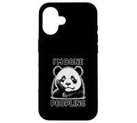 I’m Done Peopling Panda Humor Graphic for Introverts Case for iPhone 16
