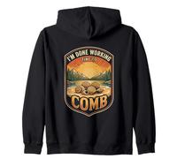 I’m Done Working Time To Comb Shell Collector Beachcomber Zip Hoodie