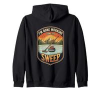 I’m Done Working Time To Sweep Curling Ice Stone Athlete Zip Hoodie