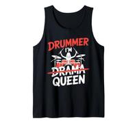 I´m Drummer Queen Drum Set Funny Drummer Girl Tank Top