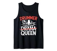 I´m Drummer Queen Drum Set Funny Drummer Girl Tank Top