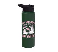 I`m Finally Going to Be A Big Sister Unicorns Outfit Stainless Steel Insulated Water Bottle