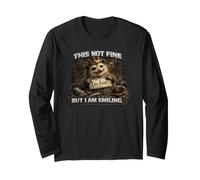 I´m Fine Funny Feral Possum Gift Long Sleeve T-Shirt
