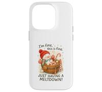 I’m Fine This Is Fine Snowman Just Having A Meltdown Case for iPhone 14 Pro