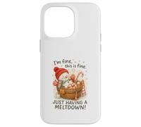 I’m Fine This Is Fine Snowman Just Having A Meltdown Case for iPhone 14 Pro Max