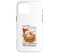 I’m Fine This Is Fine Snowman Just Having A Meltdown Case for iPhone 16 Pro Max