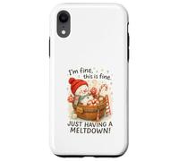I’m Fine This Is Fine Snowman Just Having A Meltdown Case for iPhone XR