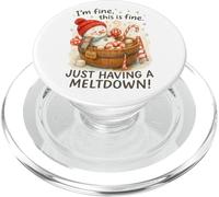 I’m Fine This Is Fine Snowman Just Having A Meltdown PopSockets PopGrip for MagSafe