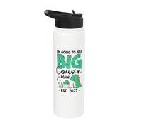 I’m Going to Be a Big Cousin Again 2027 Dinosaur Big Cousin Stainless Steel Insulated Water Bottle