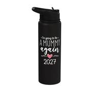 I’m Going to Be a Mummy Again 2027 Second Baby Announcement Stainless Steel Insulated Water Bottle