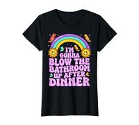 I’m Gonna Blow the Bathroom Up After Dinner Funny Poop Meme Value Graphic T-Shirt, Women, Black, L