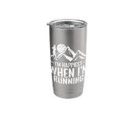 I’m Happiest When I’m Running Trail Running Stainless Steel Insulated Tumbler
