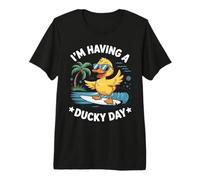 I’m Having a Ducky Day Surfing Duck Premium T-Shirt