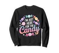 I’m Just Here for the Candy Halloween Sweet Tooth Design Sweatshirt