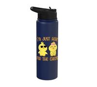 I’m Just Here for the Chicks - Cute Easter Chick Stainless Steel Insulated Water Bottle
